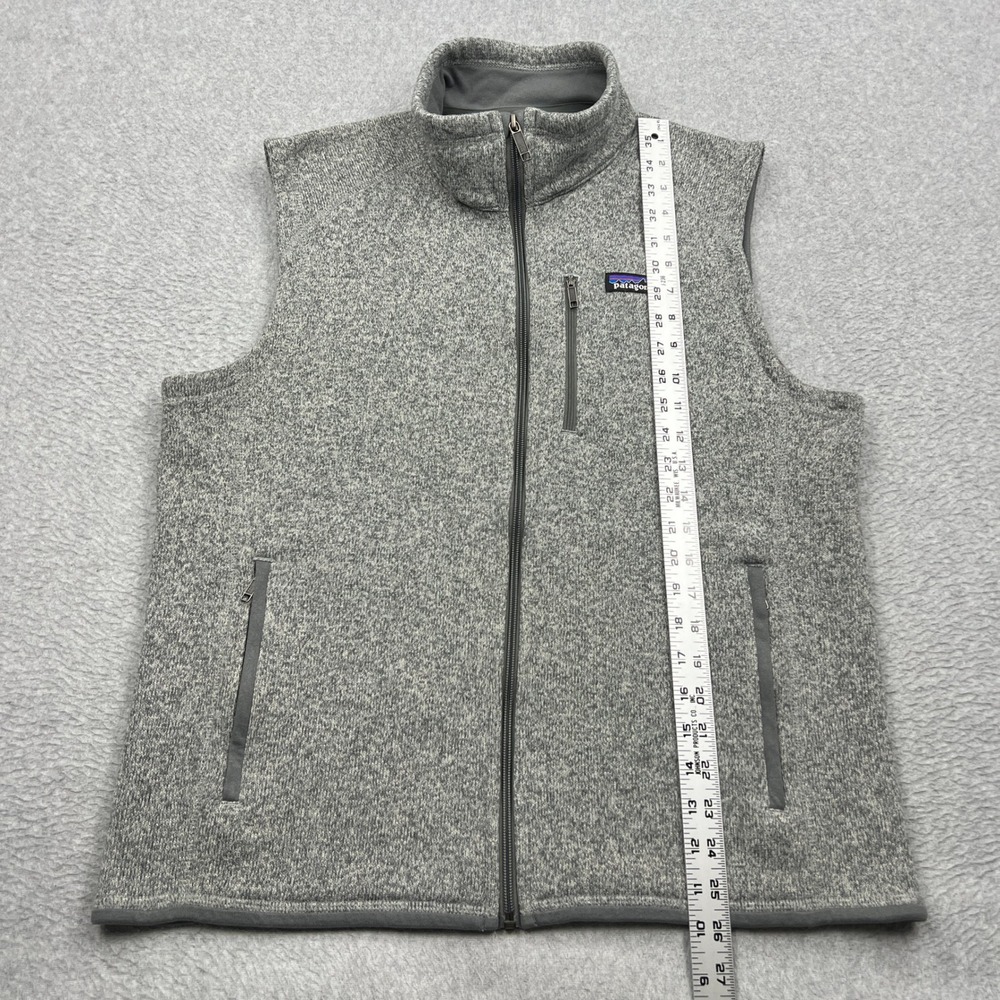Patagonia Better Sweater Vest Mens Large Gray Heathered Knit Full Zip LOGO 25881 - Picture 7 of 12